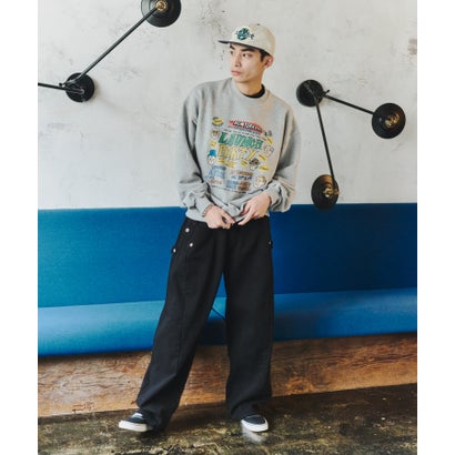 Launch Party Graphic Sweatshirt / ローンチパーティー グラフィック スウェットシャツ【韓国デザイン】 NEO （グレー）｜詳細画像