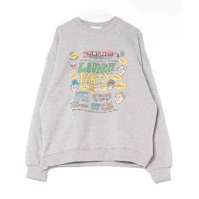 Launch Party Graphic Sweatshirt / ローンチパーティー グラフィック スウェットシャツ【韓国デザイン】 NEO （グレー）｜詳細画像