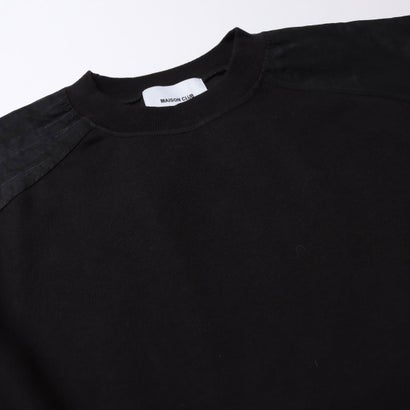 Nylon Panel Raglan Sweatshirt / ナイロンパネル ラグラン スウェットシャツ 【韓国デザイン】 NEO （ブラック）｜詳細画像