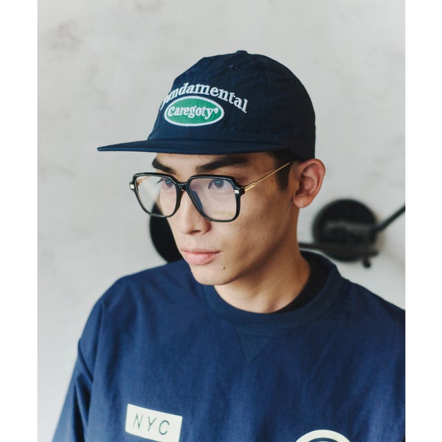 Logo Embroidery Nylon Cap/ロゴ エンブロイダリー ナイロン キャップ 【韓国デザイン】 NEO （ネイビー）