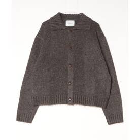 Brushed Knit Collar Cardigan / ブラッシュド ニットカラー カーディガン 【韓国デザイン】 NEO （ブラウン）