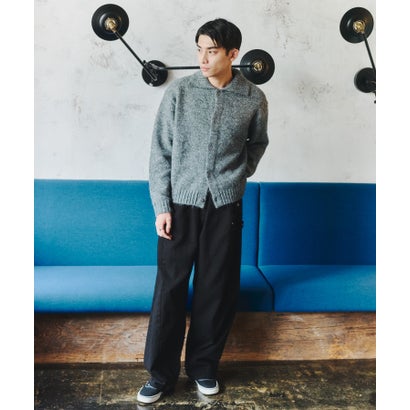 メゾンクラブ MAISON CLUB Brushed Knit Collar Cardigan / ブラッシュド ニットカラー カーディガン 【韓国デザイン】 NEO （グレー）｜詳細画像