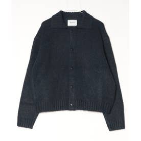 Brushed Knit Collar Cardigan / ブラッシュド ニットカラー カーディガン 【韓国デザイン】 NEO （ネイビー）