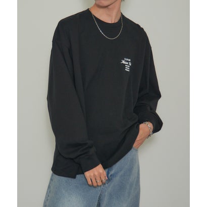 Logo Print Over Size long sleeve Tee オーバーサイズロンTee （ブラック系その他3）｜詳細画像