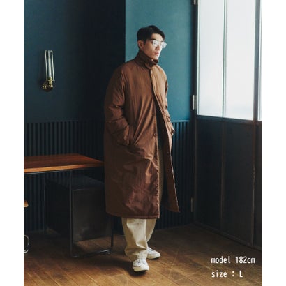【MAISON CLUB】Light Padding Walker Coat / ライト中綿ウォーカーコート KKP （ブラウン）｜詳細画像