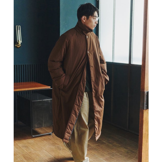 【MAISON CLUB】Light Padding Walker Coat / ライト中綿ウォーカーコート KKP （ブラウン）