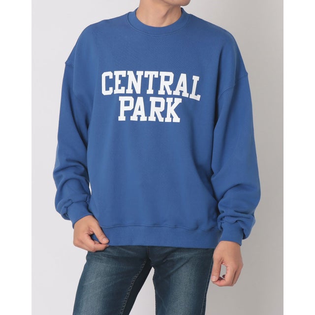 College Logo Sweatshirt/カレッジロゴ スウェットシャツ 【韓国デザイン】 NEO （ブルー）