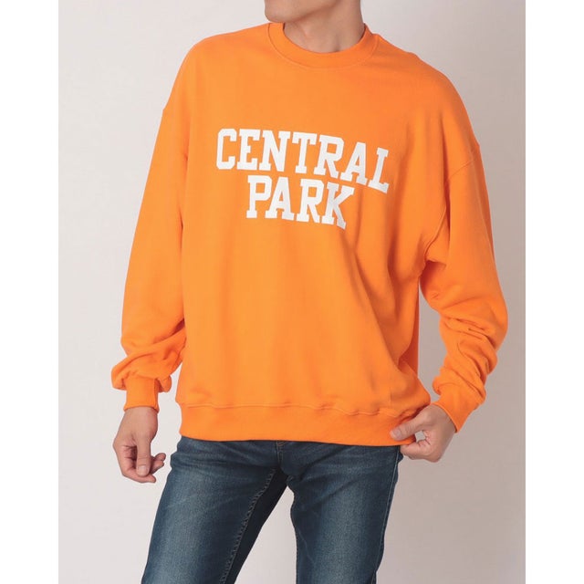College Logo Sweatshirt/カレッジロゴ スウェットシャツ 【韓国デザイン】 NEO （オレンジ）