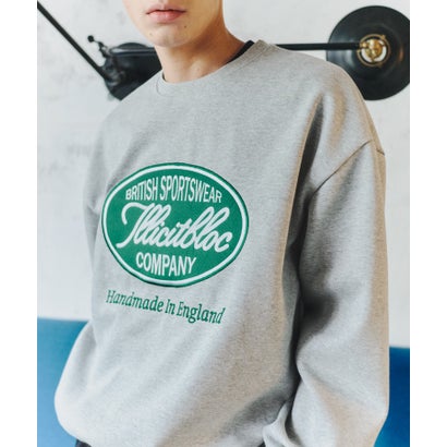 British Sportswear Embroidery Sweatshirt/ブリティッシュスポーツウェア エンブロイダリー スウェットシャツ【韓国デザイン】NEO （ライトグレー）｜詳細画像