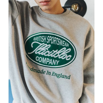 British Sportswear Embroidery Sweatshirt/ブリティッシュスポーツウェア エンブロイダリー スウェットシャツ【韓国デザイン】NEO （ライトグレー）｜詳細画像