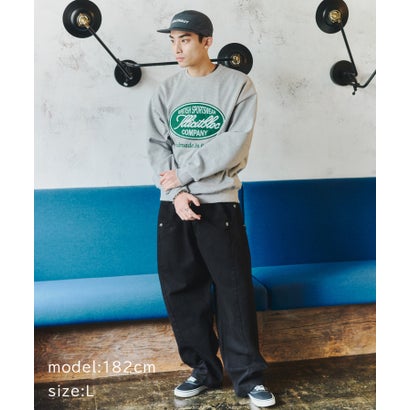 British Sportswear Embroidery Sweatshirt/ブリティッシュスポーツウェア エンブロイダリー スウェットシャツ【韓国デザイン】NEO （ライトグレー）｜詳細画像