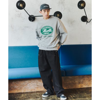 British Sportswear Embroidery Sweatshirt/ブリティッシュスポーツウェア エンブロイダリー スウェットシャツ【韓国デザイン】NEO （ライトグレー）｜詳細画像