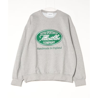 British Sportswear Embroidery Sweatshirt/ブリティッシュスポーツウェア エンブロイダリー スウェットシャツ【韓国デザイン】NEO （ライトグレー）｜詳細画像