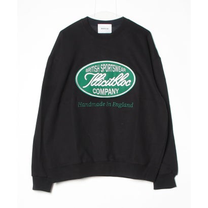 British Sportswear Embroidery Sweatshirt/ブリティッシュスポーツウェア エンブロイダリー スウェットシャツ【韓国デザイン】NEO （ブラック）｜詳細画像