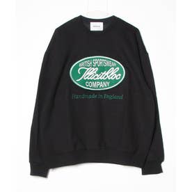British Sportswear Embroidery Sweatshirt/ブリティッシュスポーツウェア エンブロイダリー スウェットシャツ【韓国デザイン】NEO （ブラック）