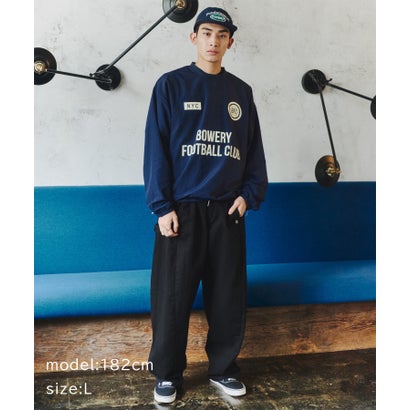 Football Club Nylon Pullover/フットボールクラブ ナイロン プルオーバー 【韓国デザイン】 NEO （ネイビー）｜詳細画像