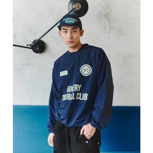 Football Club Nylon Pullover/フットボールクラブ ナイロン プルオーバー 【韓国デザイン】 NEO （ネイビー）