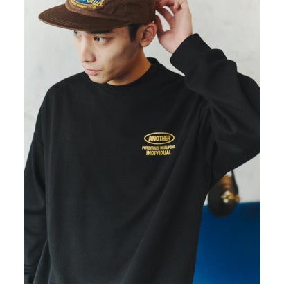 Label Back Print Sweat / ラベル バックプリント スウェット 【韓国デザイン】 NEO （ブラック）｜詳細画像