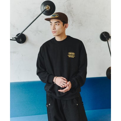 Label Back Print Sweat / ラベル バックプリント スウェット 【韓国デザイン】 NEO （ブラック）｜詳細画像