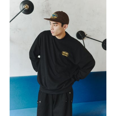 Label Back Print Sweat / ラベル バックプリント スウェット 【韓国デザイン】 NEO （ブラック）｜詳細画像