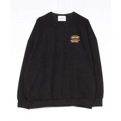 Label Back Print Sweat / ラベル バックプリント スウェット 【韓国デザイン】 NEO （ブラック）｜詳細画像