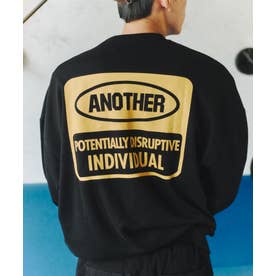 Label Back Print Sweat / ラベル バックプリント スウェット 【韓国デザイン】 NEO （ブラック）