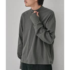 Smooth Comfort Mock Neck Tee with Thumbhole WILL （チャコールグレー）