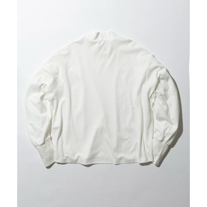 メゾンクラブ MAISON CLUB Smooth Comfort Mock Neck Tee with Thumbhole WILL （ホワイト）｜詳細画像