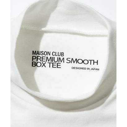 メゾンクラブ MAISON CLUB Smooth Comfort Mock Neck Tee with Thumbhole WILL （ホワイト）｜詳細画像