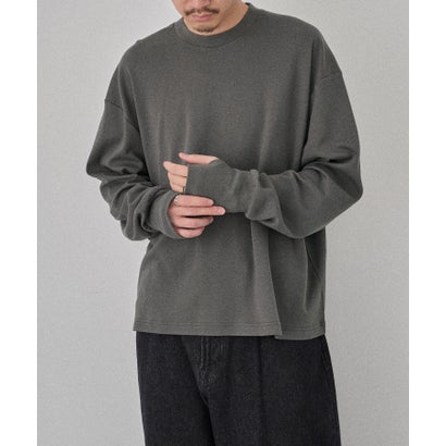 Smooth Comfort Crew Neck Tee with Thumbhole WILL （チャコールグレー）｜詳細画像