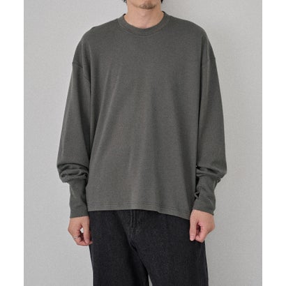 Smooth Comfort Crew Neck Tee with Thumbhole WILL （チャコールグレー）｜詳細画像