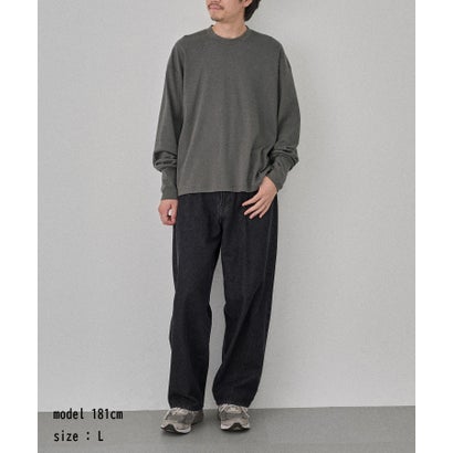 Smooth Comfort Crew Neck Tee with Thumbhole WILL （チャコールグレー）｜詳細画像