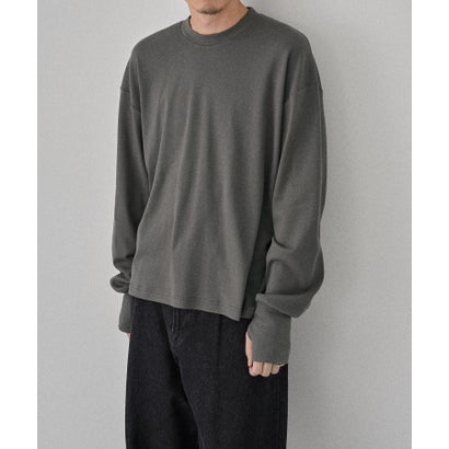 Smooth Comfort Crew Neck Tee with Thumbhole WILL （チャコールグレー）｜詳細画像
