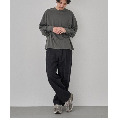 Smooth Comfort Crew Neck Tee with Thumbhole WILL （チャコールグレー）｜詳細画像