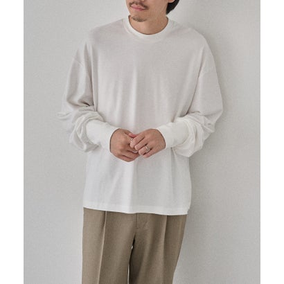 Smooth Comfort Crew Neck Tee with Thumbhole WILL （ホワイト）｜詳細画像
