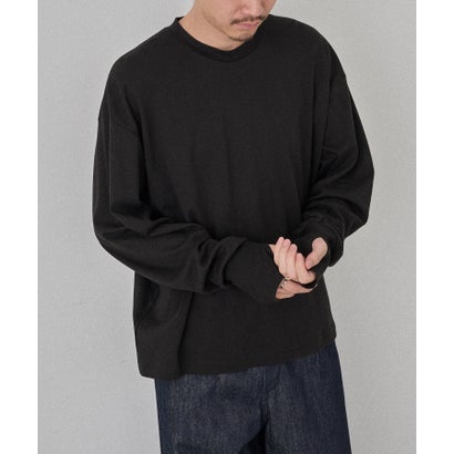 Smooth Comfort Crew Neck Tee with Thumbhole WILL （ブラック）｜詳細画像