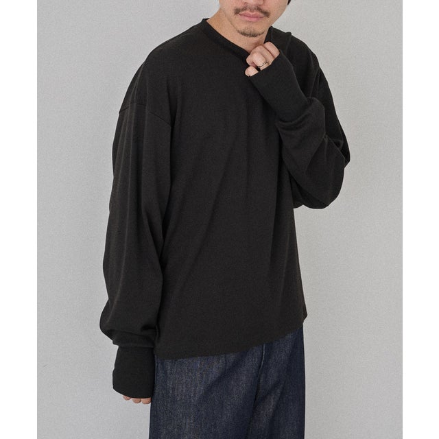 Smooth Comfort Crew Neck Tee with Thumbhole WILL （ブラック）