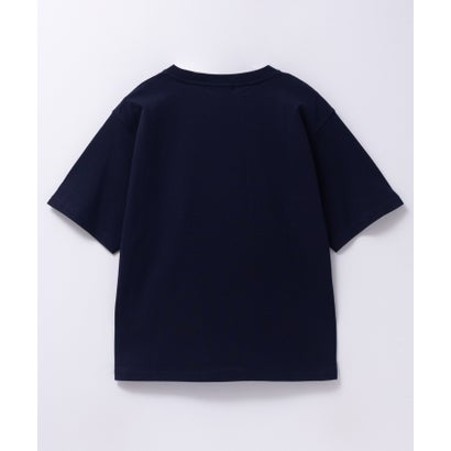 ワッペンクロップドTシャツ （ネイビー×パープル）｜詳細画像