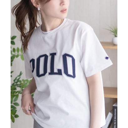 ワッペンクロップドTシャツ （ネイビー×パープル）｜詳細画像