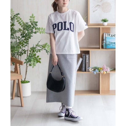 ワッペンクロップドTシャツ （ネイビー×パープル）｜詳細画像