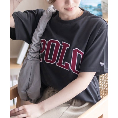 ワッペンクロップドTシャツ （ネイビー×パープル）｜詳細画像