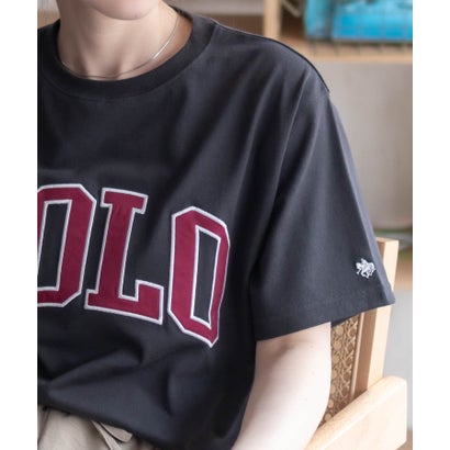 ワッペンクロップドTシャツ （ネイビー×パープル）｜詳細画像