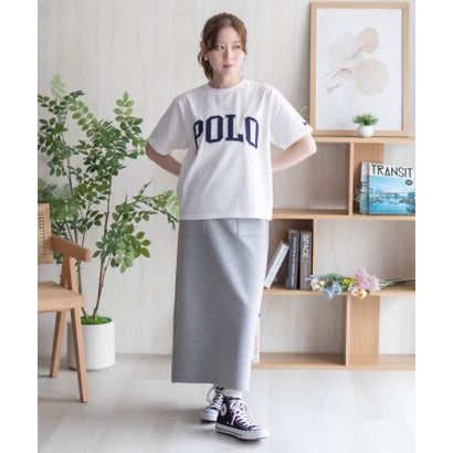 ワッペンクロップドTシャツ （ネイビー×パープル）｜詳細画像