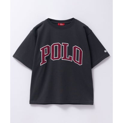 ワッペンクロップドTシャツ （ネイビー×パープル）｜詳細画像