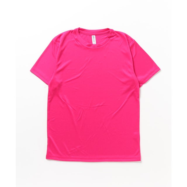 【Printstar】3.5オンス インターロックドライTシャツ ジム ランニング ヨガ ピラティス フィットネス 00350 （フューシャピンク）