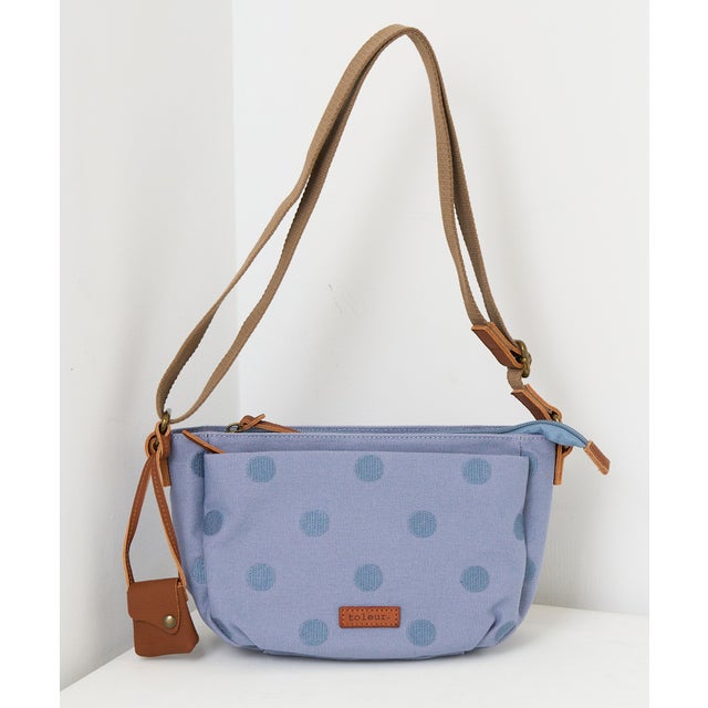 ドット刺繍ショルダー 11953 （ブルー）
