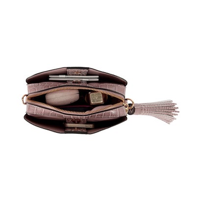バッグ ショルダーバッグ レディース SHINY SMALL CROCO BIG TASSEL BAG ブラック UNG-51470｜詳細画像