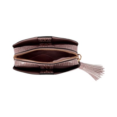バッグ ショルダーバッグ レディース SHINY SMALL CROCO BIG TASSEL BAG ブラック UNG-51470｜詳細画像