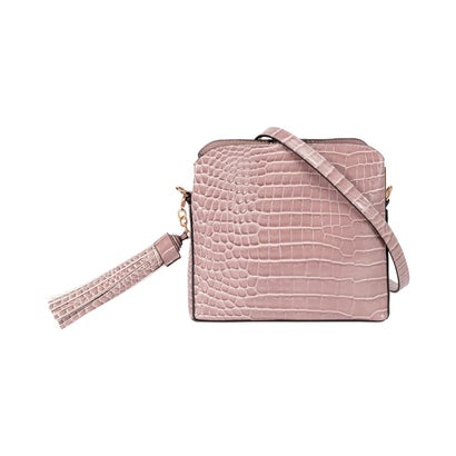 バッグ ショルダーバッグ レディース SHINY SMALL CROCO BIG TASSEL BAG ブラック UNG-51470｜詳細画像