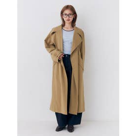 ルーズシルエットロングトレンチコート （ベージュ）